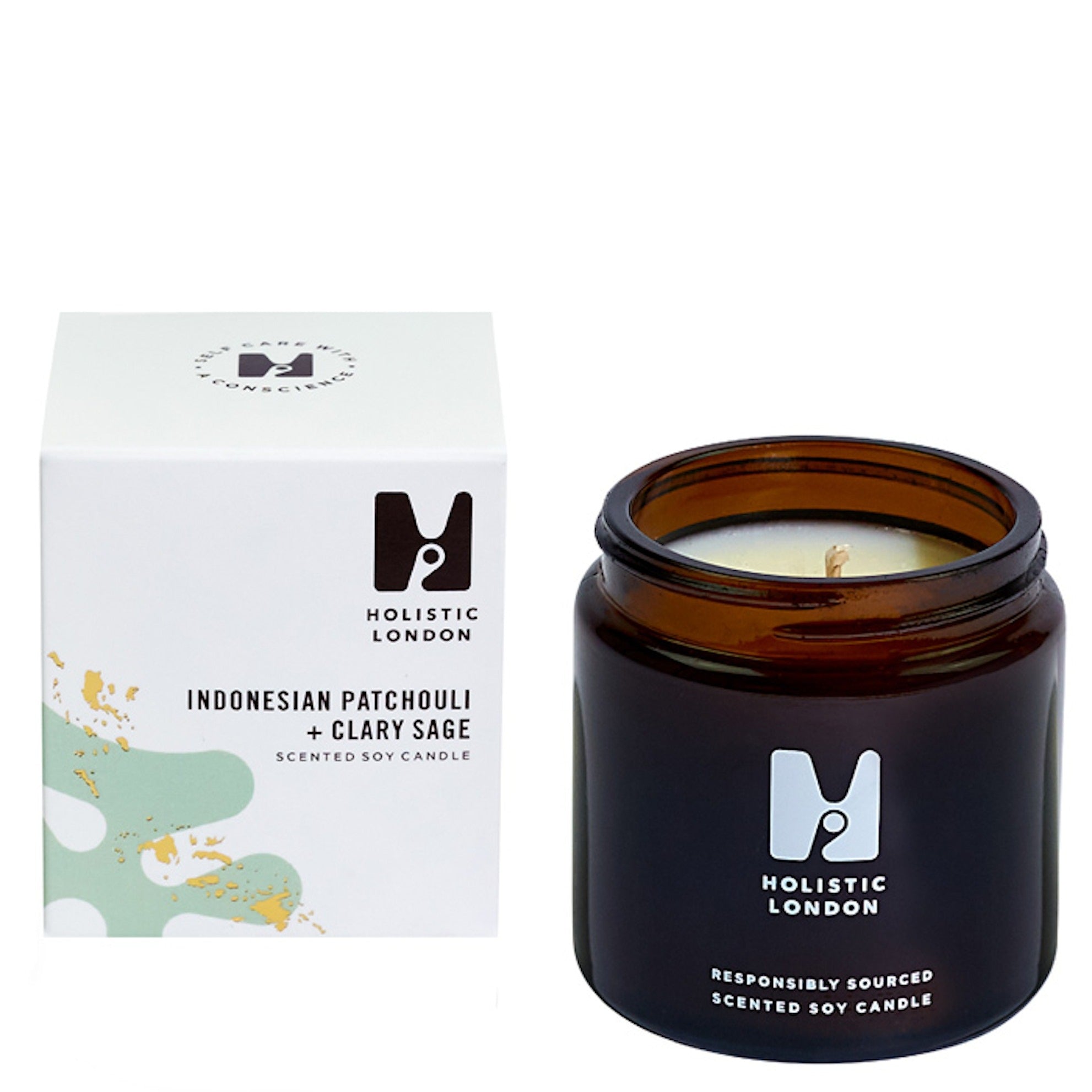 Indonesian Patchouli And Clary Sage Small Candle
