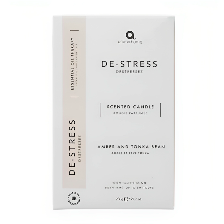 De Stress Amber & Tonka Bean 280g Candle
