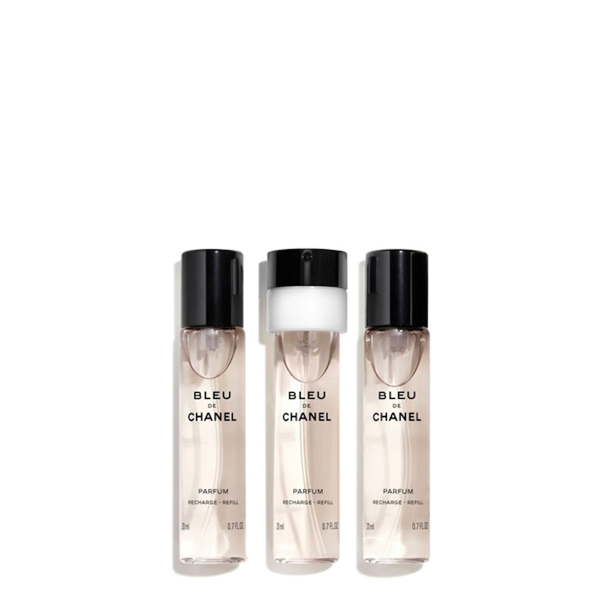 BLEU DE CHANEL Parfum Twist & Spray 3x20ml Refill ThePerfumeWorld