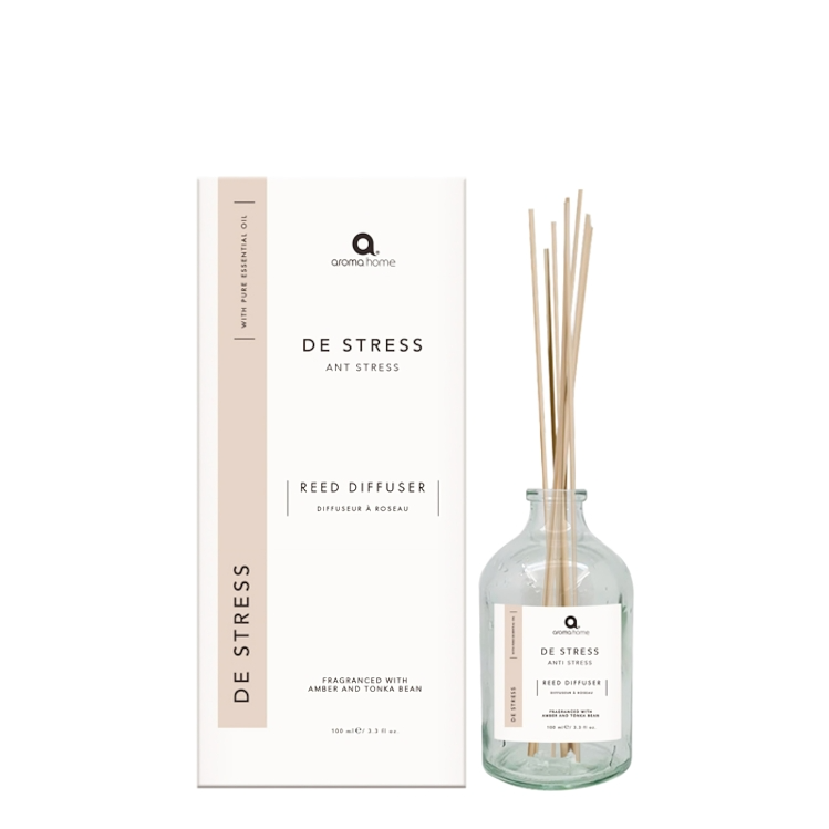 De-Stress Amber &amp; Tonka Bean 100ml Reed Diffuser