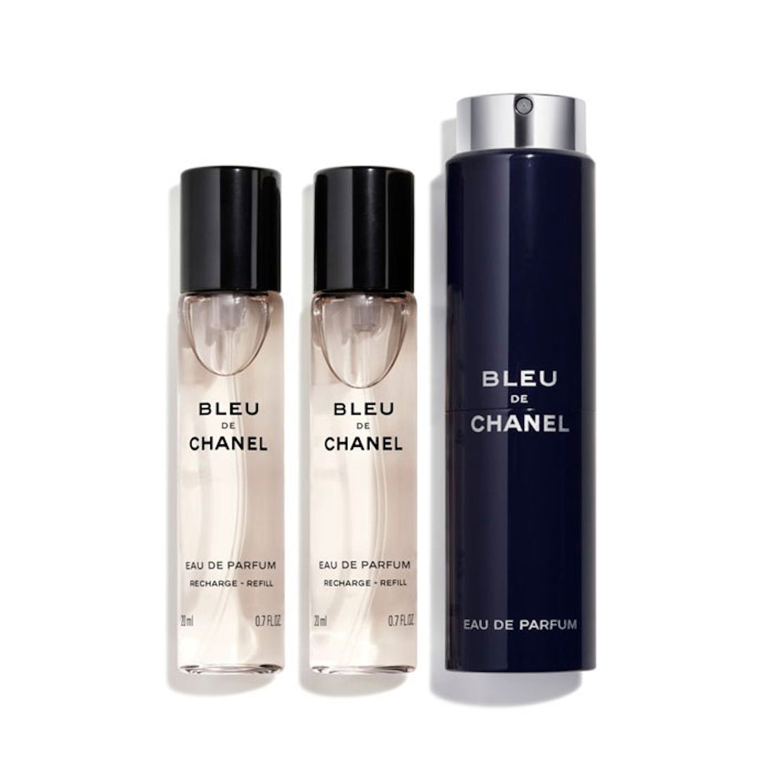 BLEU DE CHANEL Eau De Parfum Twist &amp; Spray 3x20ml ThePerfumeWorld