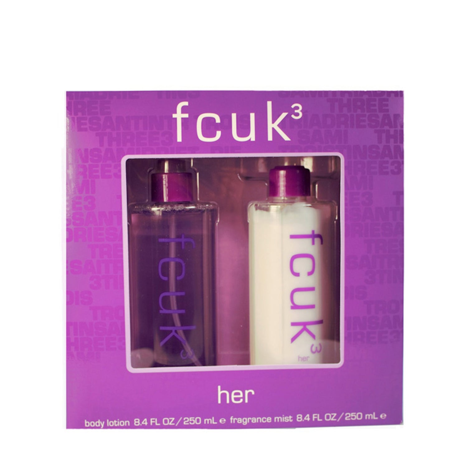 Fcuk 3 Body Mist 250ml Gift Set ThePerfumeWorld