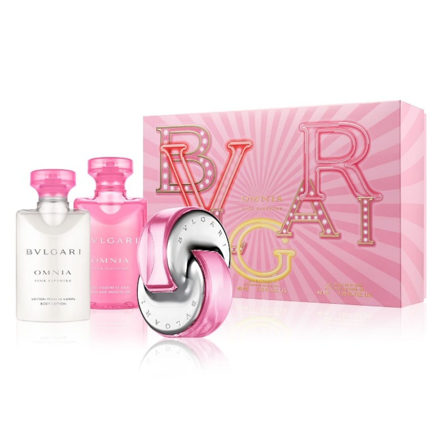  Bvlgari Omnia Pink Sapphire 40ml EDT Gift Set