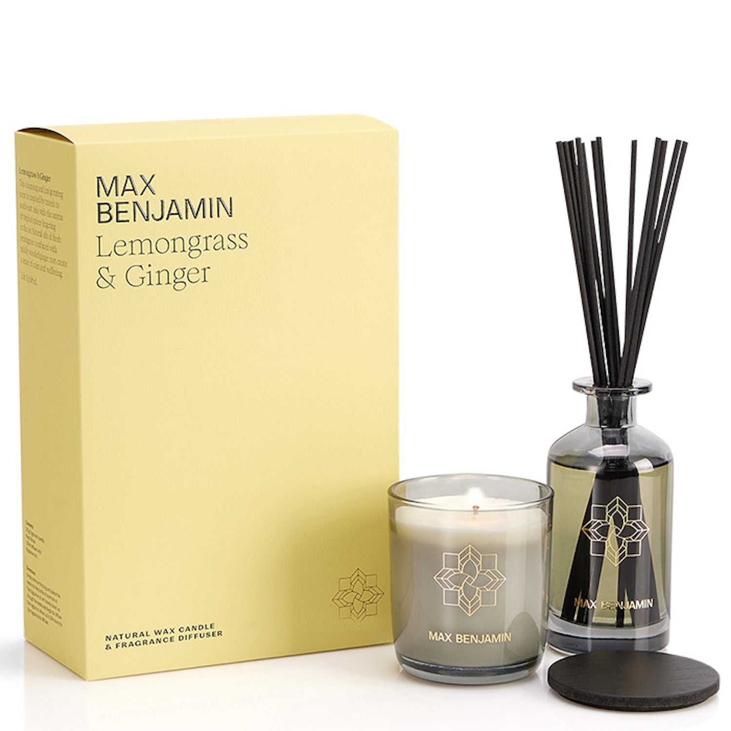 Lemongrass &amp; Ginger Candle &amp; Diffuser Gift Set ThePerfumeWorld