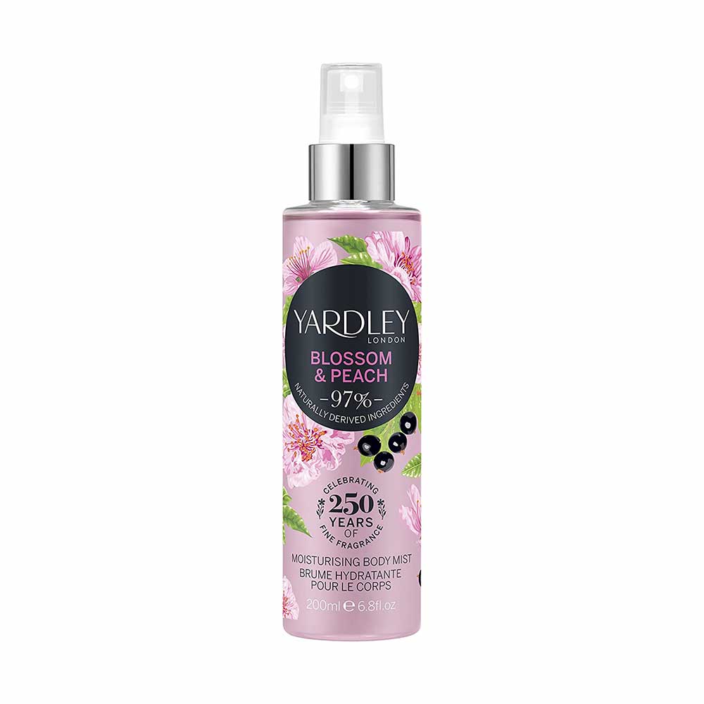 Yardley Cherry Blossom &amp; Peach Fragrance Mist 200ml Spray