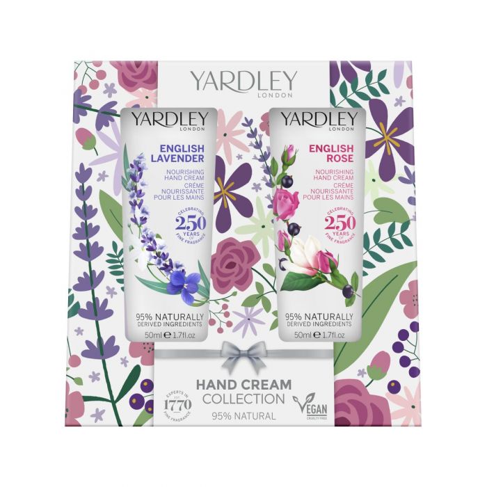 Yardley English Lavender/English Rose 50ml Hand Cream Duo Set